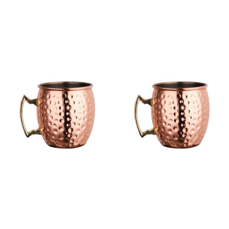 Copper Cocktail Mug - JHD 2X Moskova Mule Kupası Paslanmaz