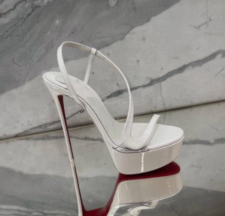 Luxury Lifestyle - Metalik Deri Platform Stiletto Sandaletler Seksi