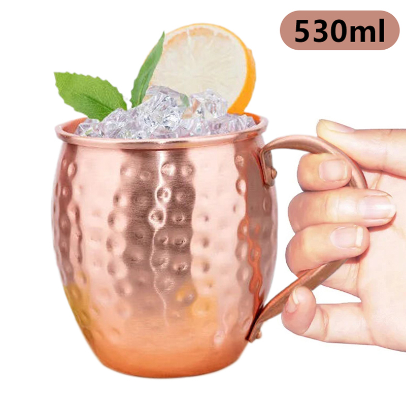 Copper Cocktail Mug - 【F】530ml %100 Bakır Moskova Mule Kupa