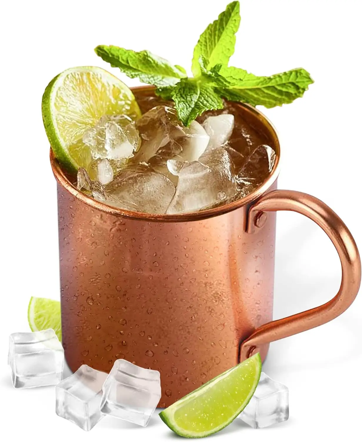 Copper Cocktail Mug - Moskova Mule Saf Bakır Kupalar-Silindir Şeklinde