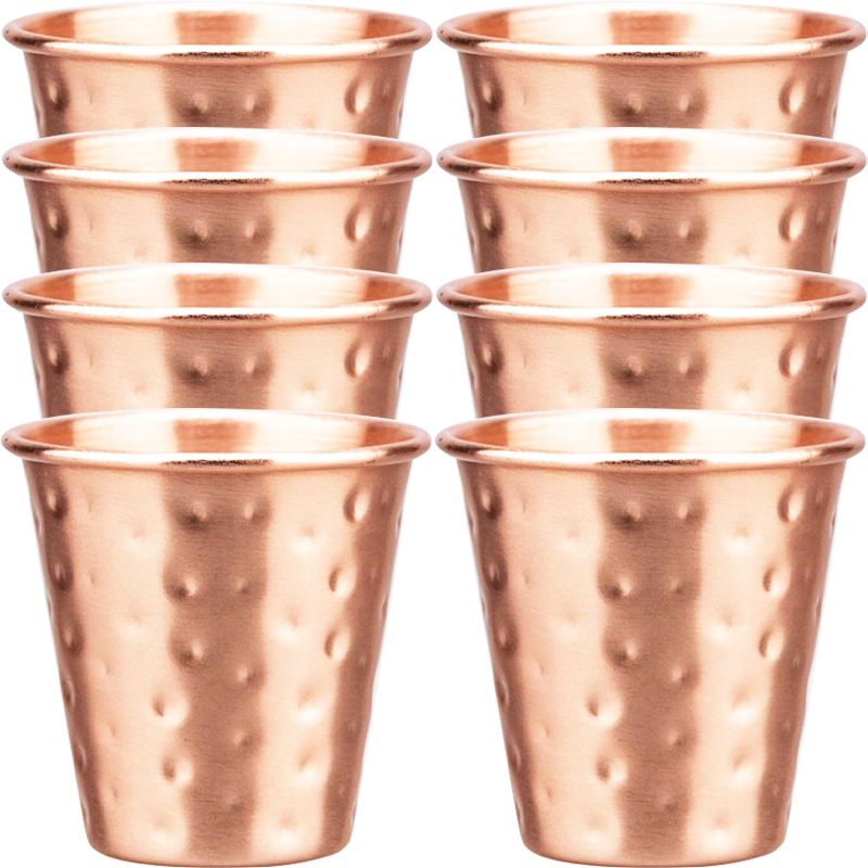 Copper Cocktail Mug - 6cs 8 Adet Yeni %100 Bakır