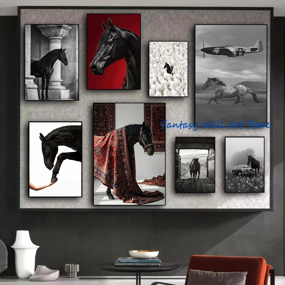 Siyah At Fotoğrafları Vintage  - Luxury Lifestyle Photos incelemesi ve fiyatı