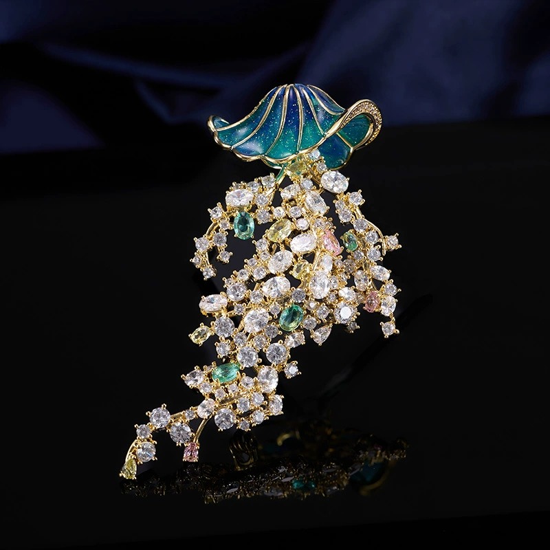 Deniz yaşamı desenli zirkon de - Luxury Lifestyle Fashion incelemesi ve fiyatı