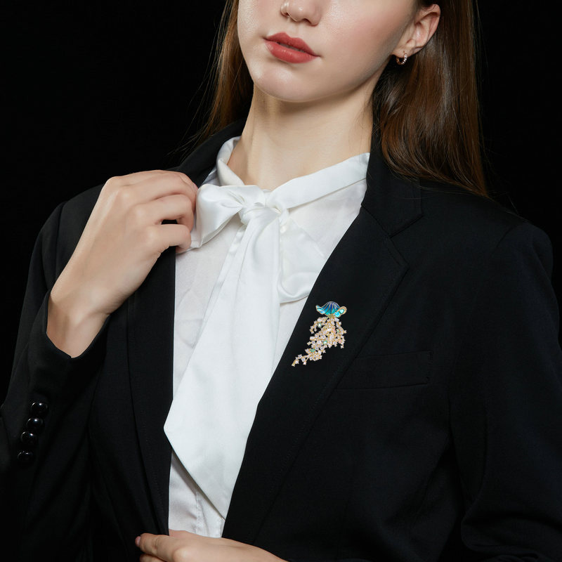 Deniz yaşamı desenli zirkon de - Luxury Lifestyle Fashion incelemesi ve fiyatı